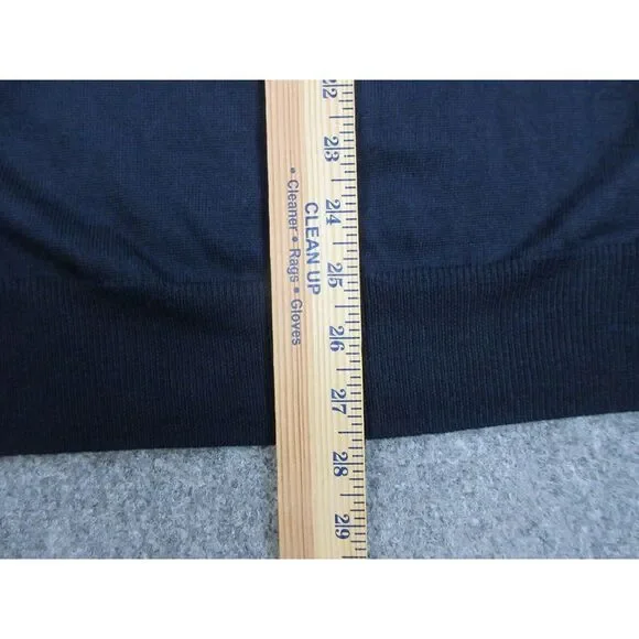 Peter Millar Sweater Mens Large Blue Merino‎ Wool Silk V Neck Casual Preppy Golf